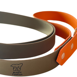 set collare + guinzaglio vegan fango arancio Hermes personalizzato - immagine 2