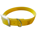 set collare + guinzaglio vegan navy- giallo tuorlo d'uovo personalizzato - immagine 3