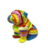 Scultura Bulldog Multicolor 40 cm