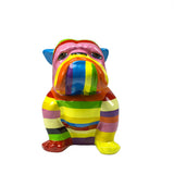 Scultura Bulldog Multicolor 40 cm - immagine 2
